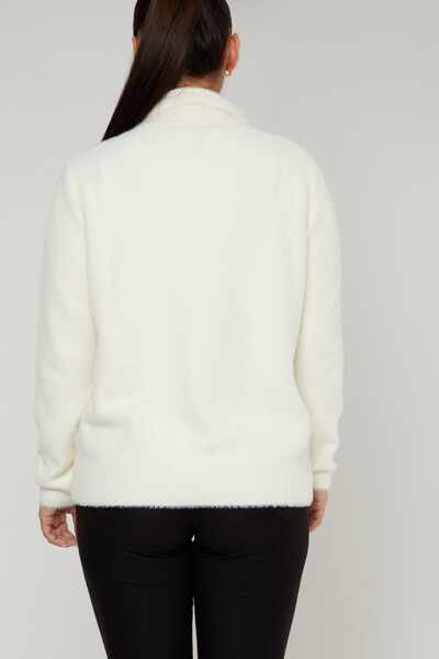 Angora Cardigan Pearl Buttoned Ecru - 30756 | KAZEE (Set of 3 M-L-XL) - 6