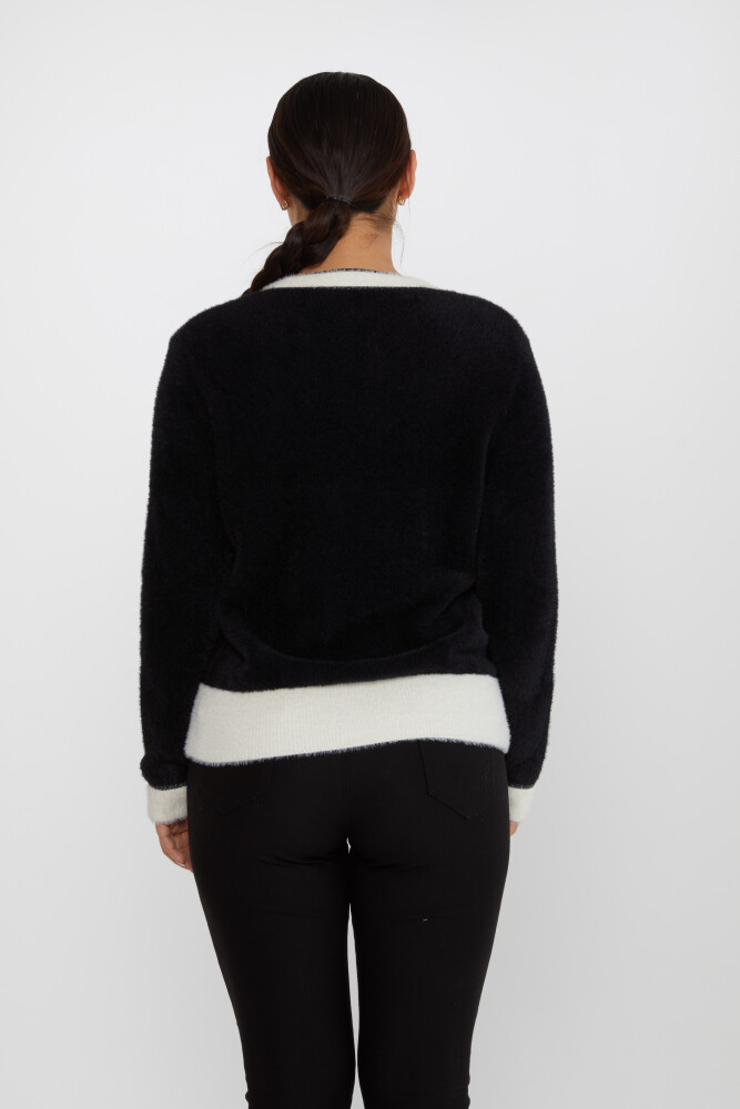 Angora-Cardigan mit Taschendetail und Knöpfen, Schwarz – 30627 | KAZEE (4er Set S-M-L-XL) - 6