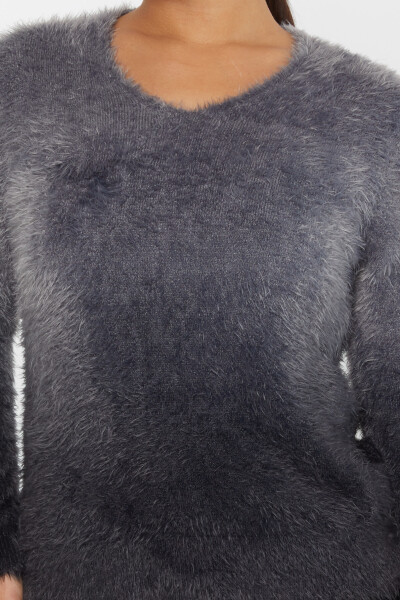 Angora Knitwear Długi rękaw, dekolt w serek, czarny - 31013 | KAZEE (zestaw 3 sztuk S-M-L) - 4