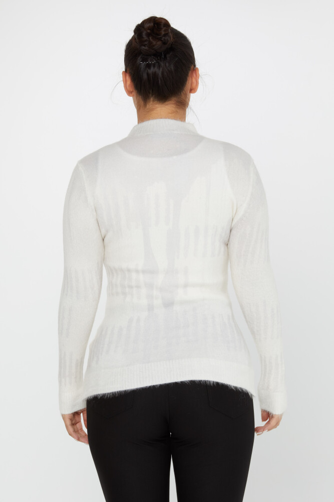 Angora Knitwear Flamingo Wzór Długi Rękaw Ecru - 50003 | KAZEE (zestaw 2 sztuk S-M) - 4