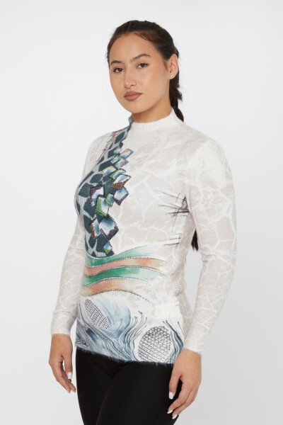 Angora Knitwear Stone Embroidered Ecru - 50000 | KAZEE (Set of 2 S-M) - Kazee (1)