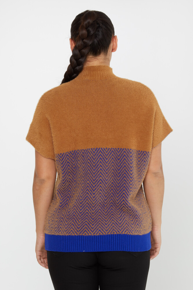 Angora-Strickwaren, bunt gemustert, kurzärmlig, Saxe – 30187 | KAZEE (3er Set S-M-L) - 5