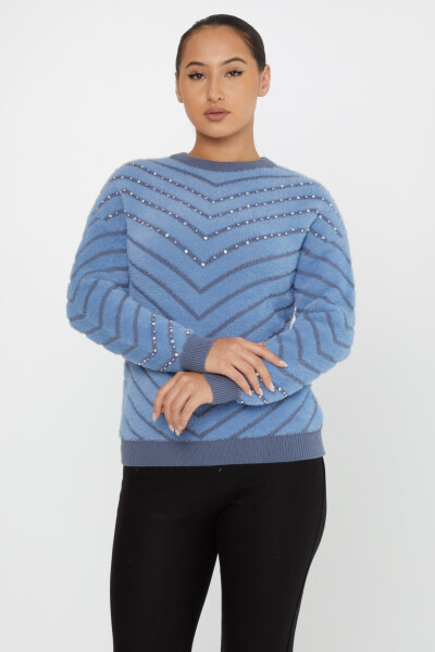 Angora Sweater Beaded Blue - 30189 | KAZEE (Set of 3 S-M-L) - Kazee