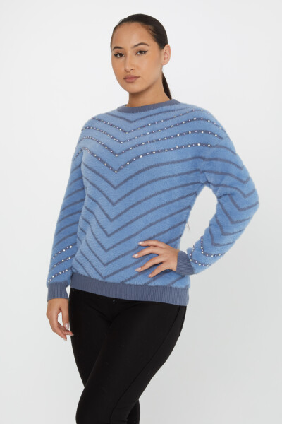 Angora Sweater Beaded Blue - 30189 | KAZEE (Set of 3 S-M-L) - Kazee (1)