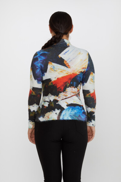 Angora Knitwear Digital Printed Stand Guler Digital - 18960 | KAZEE (Set de 3 S-M-L) - 5