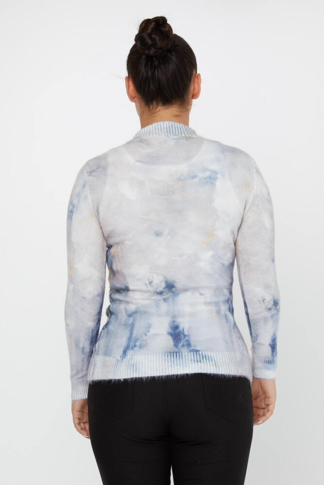 Angora-Strickjacke mit Steinstickerei, langärmlig, Blau – 50023 | KAZEE (2er Set S-M) - 5