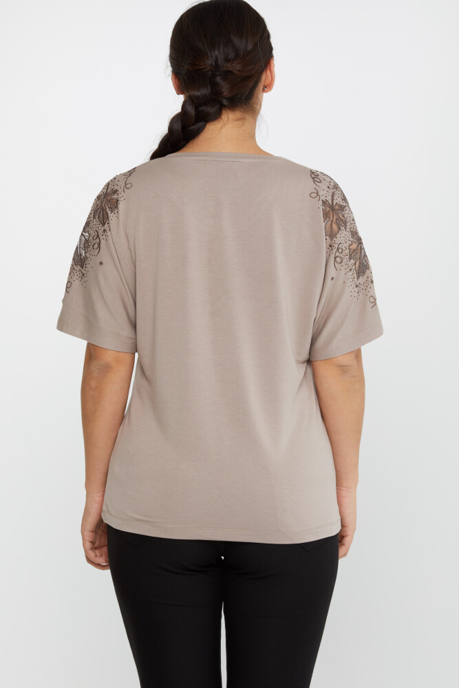 بلوزة فرو مينك مطرزة - 79888 | كازي (مجموعة من 4 M-L-XL-2XL) - 5