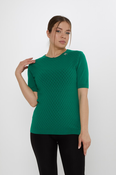 بروش شريطي من الصوف المحبوك باللون الأخضر - 31815 | كازي (مجموعة من 3 مقاسات L-XL-2XL) - 2