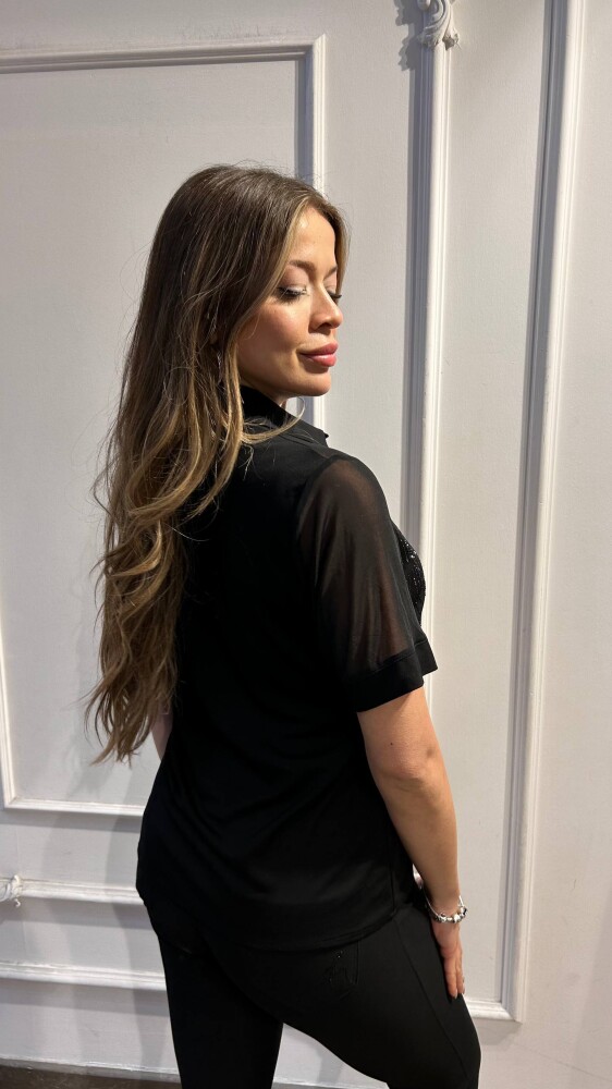 Blouse Button Detail - Black - 80185 | KAZEE (3-Piece Set M-L-XL) - 4