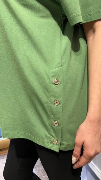 Blouse Button Detail Green - 79998 | KAZEE (3-Piece Set M-L-XL) - 3