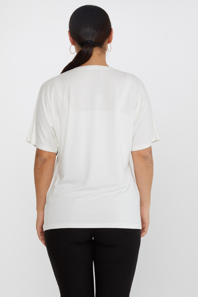 Blouse Crew Neck Ecru - 79652 | KAZEE (Set of 4 M-L-XL-2XL) - 5