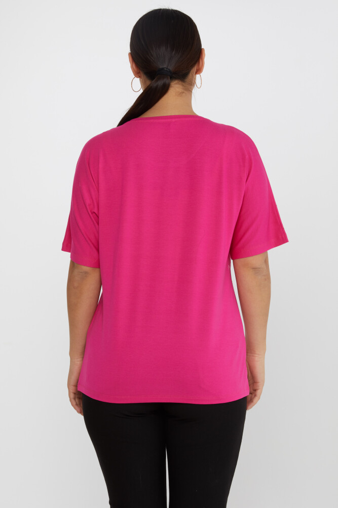 Blouse Crew Neck Fuchsia - 79652 | KAZEE (Set of 4 M-L-XL-2XL) - 5