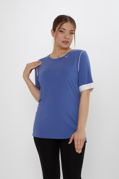Blouse Crew Neck Indigo - 80028 | KAZEE (Set of 3 M-L-XL) 