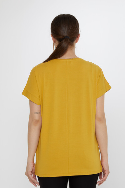 Blouse - Floral Stone Embellished - Saffron - 79602 | KAZEE (Set of 4 M-L-XL-2XL) - 6