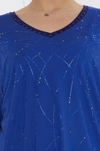 Blouse Shimmer Detailed Saks - 80001 | KAZEE (Set of 3 L-XL-2XL) - 4