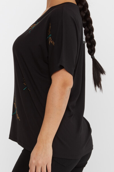 Blouse Short Sleeve Black - 79622 | KAZEE (Set of 4 M-L-XL-2XL) - 4