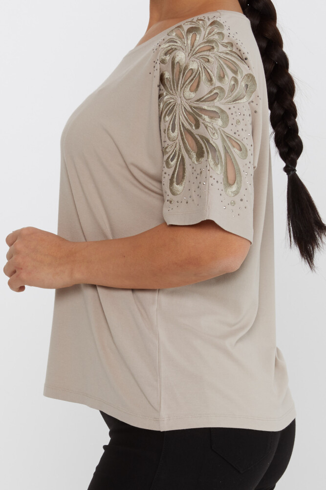 Blouse Sleeves Embroidered Mink - 79916 | KAZEE (Set of 4 L-XL-2XL-3XL) - 4