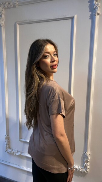 Blouse Stone Embellished Beige - 80199 | KAZEE (3-Piece Set M-L-XL) - 3