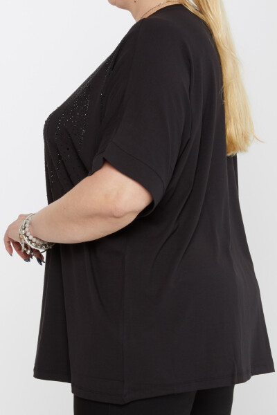 Blouse Stone Embroidered Black - 79604 | KAZEE (Set of 4 M-L-XL-2XL) - 3