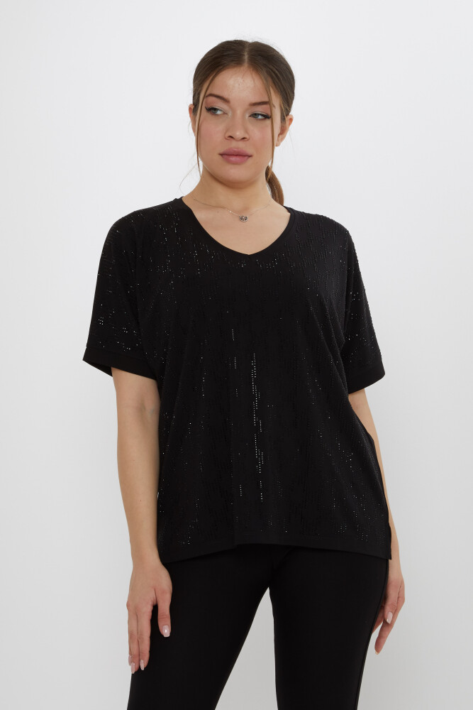 Blouse Stone Embroidered Black - 80007 | KAZEE (Set of 3 L-XL-2XL) - 2