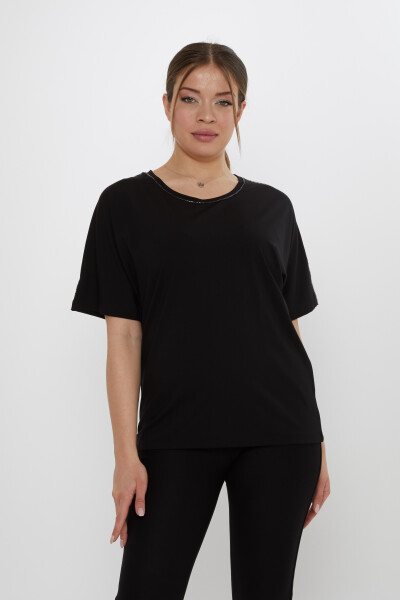 Blouse Stone Embroidered Black - 80031 | KAZEE (Set of 3 M-L-XL) - Kazee