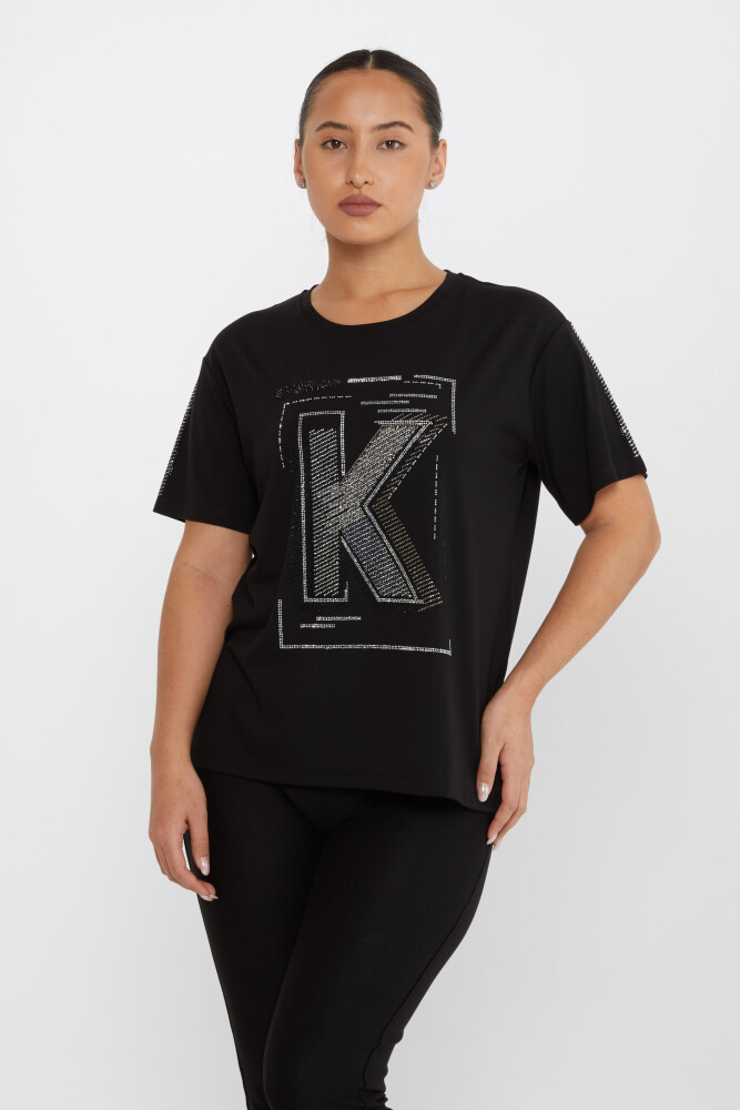 Blouse Stone Embroidered Black - 80100 | KAZEE (Set of 3 S-M-L) - 1