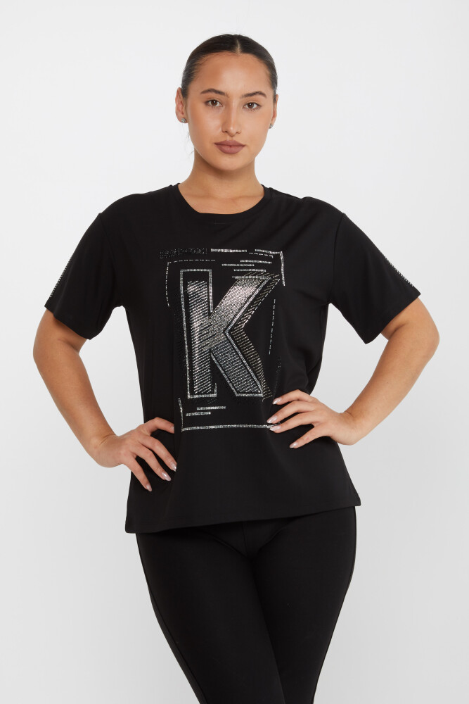 Blouse Stone Embroidered Black - 80100 | KAZEE (Set of 3 S-M-L) - 2