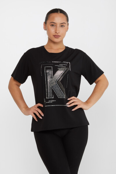 Blouse Stone Embroidered Black - 80100 | KAZEE (Set of 3 S-M-L) - 2