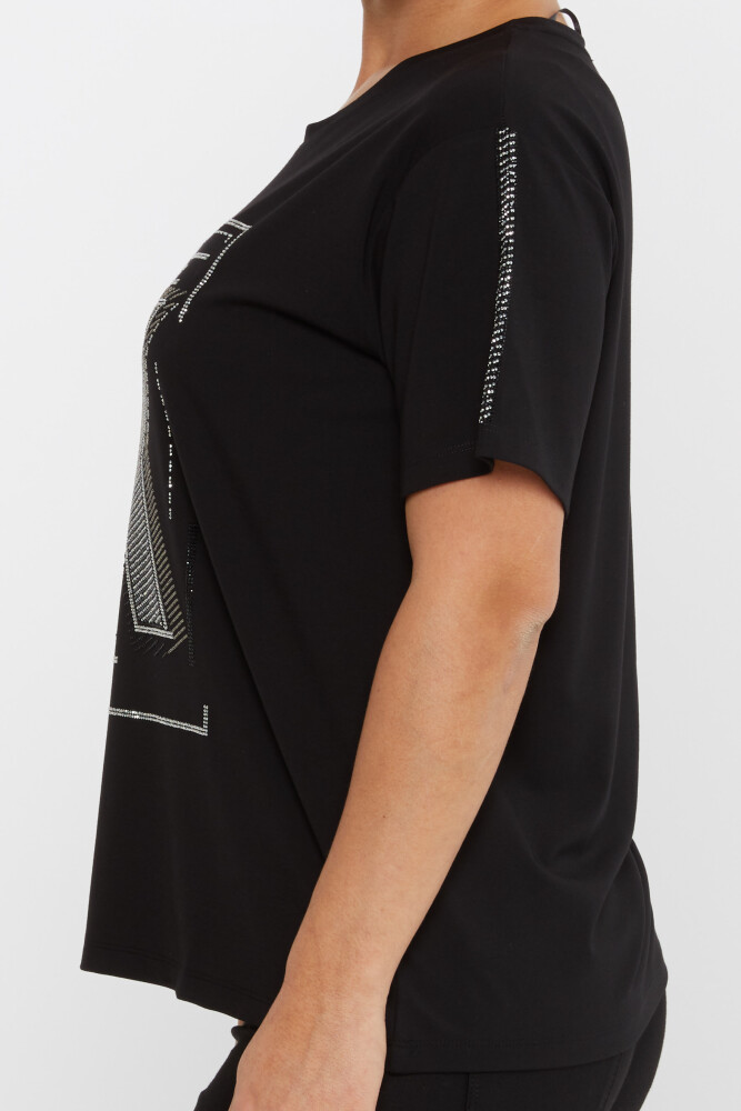 Blouse Stone Embroidered Black - 80100 | KAZEE (Set of 3 S-M-L) - 4