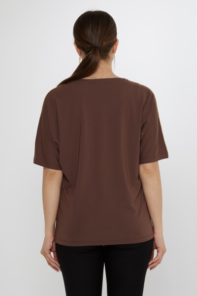 Blouse Stone Embroidered Brown - 80031 | KAZEE (Set of 3 M-L-XL) - 5