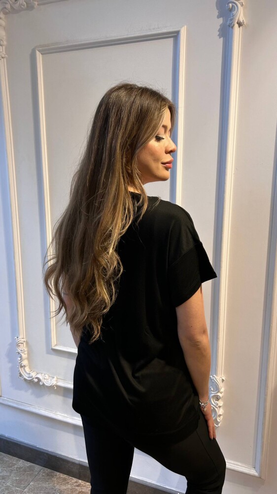 Blouse Stones Embellished - Black - 80199 | KAZEE (3-Piece Set M-L-XL) - 4