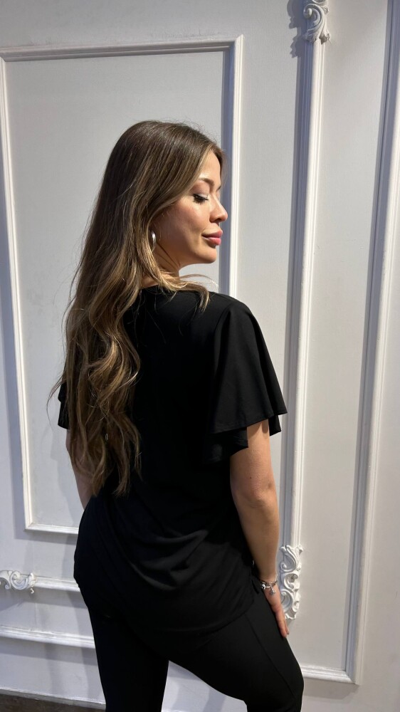 Blouse V-Neck Black - 80026 | KAZEE (3-Piece Set M-L-XL) - 4