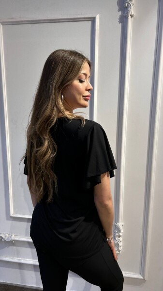 Blouse V-Neck Black - 80026 | KAZEE (3-Piece Set M-L-XL) - 4