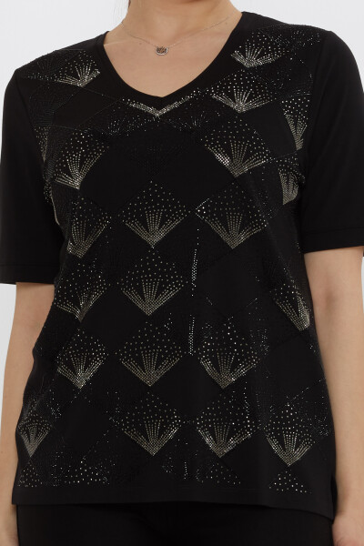 Blouse V Neck Black - 80086 | KAZEE (Set of 3 L-XL-2XL) - 3