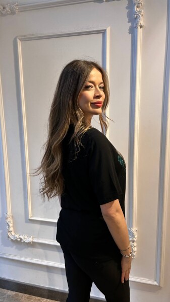 Blouse - V-Neck Black - 80131 | KAZEE (3-Piece Set M-L-XL) - 4