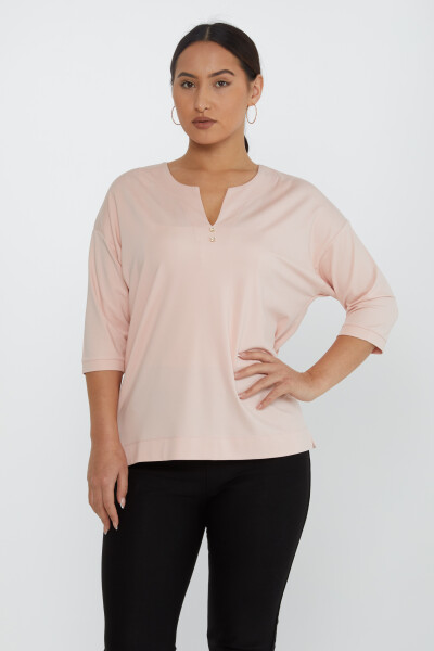 Blouse V Neck Powder - 80029 | KAZEE (Set of 3 L-XL-2XL) - KAZEE (1)
