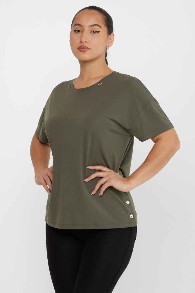 Blusa Botonada Stoned Caqui - 79998 | KAZEE (Juego de 3 tallas M-L-XL) - 2