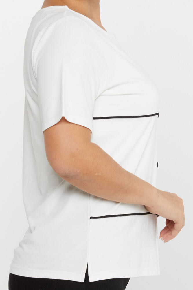 Blusa Botonadura Estrella Crudo - 80061 | KAZEE (Juego de 3 tallas M-L-XL) - 3