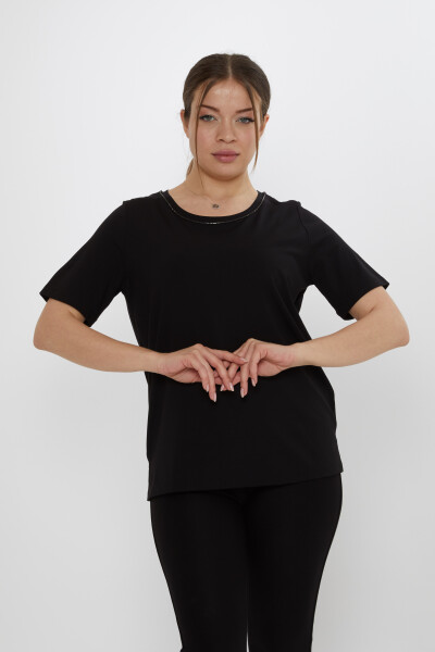 Blusa Cuello Piedra Detallado Negro - 80030 | KAZEE (Juego de 3 M-L-XL) - 2