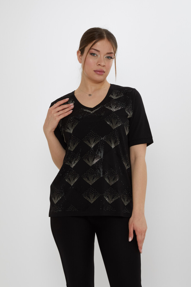 Blusa Cuello V Negra - 80086 | KAZEE (Juego de 3 L-XL-2XL) - 1