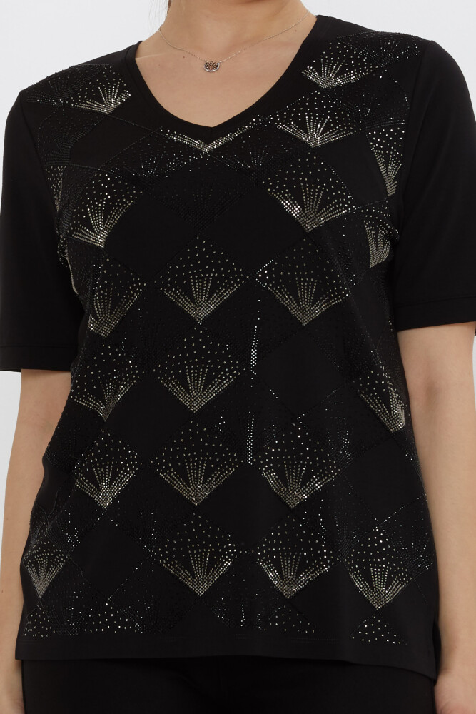 Blusa Cuello V Negra - 80086 | KAZEE (Juego de 3 L-XL-2XL) - 3