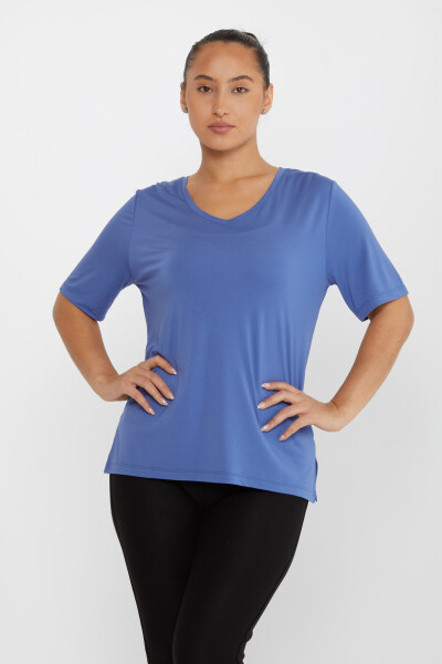 Blusa Detalle Abertura Índigo - 80015 | KAZEE (Juego de 3 tallas L-XL-2XL) 