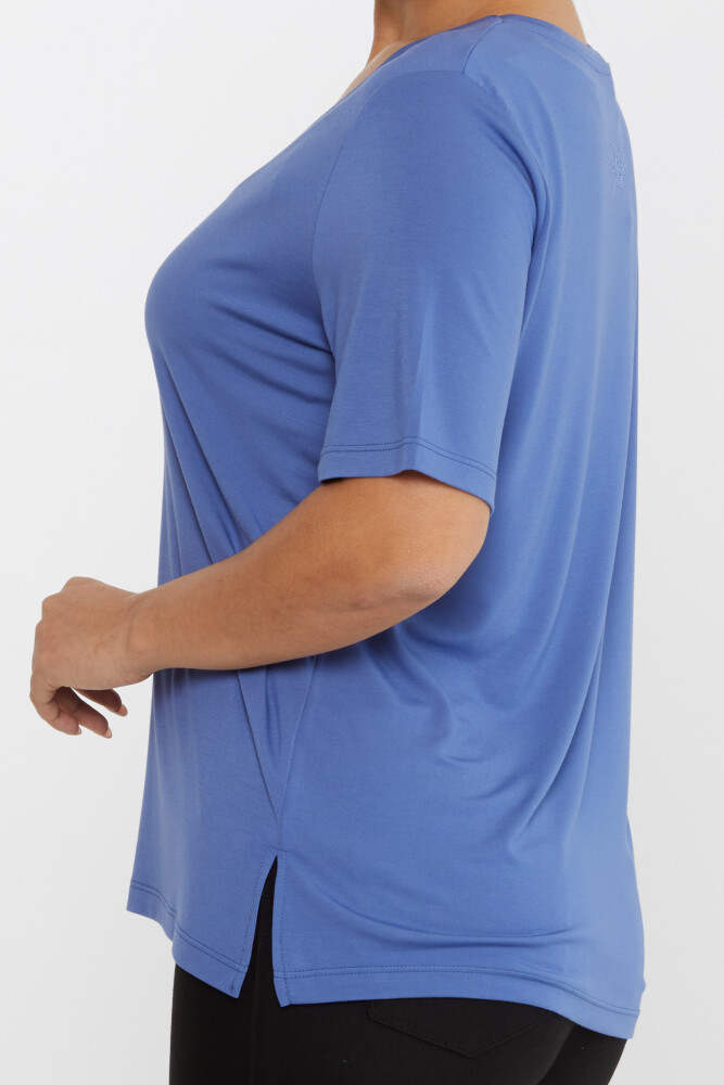 Blusa Detalle Abertura Índigo - 80015 | KAZEE (Juego de 3 tallas L-XL-2XL) - 4