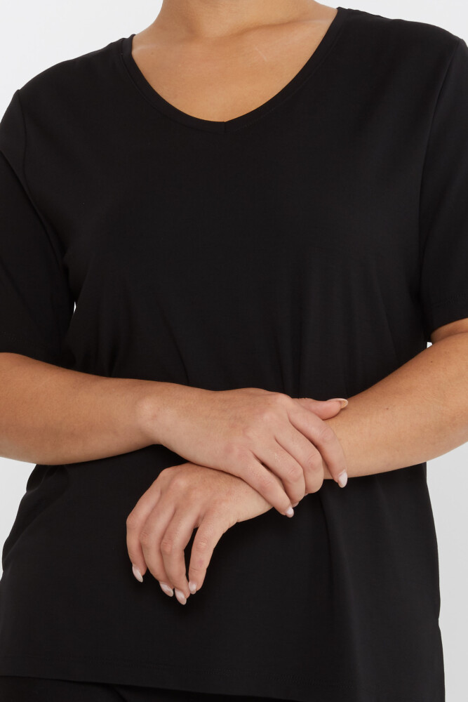 Blusa Detalle Abertura Negra - 80015 | KAZEE (Juego de 3 tallas L-XL-2XL) - 3