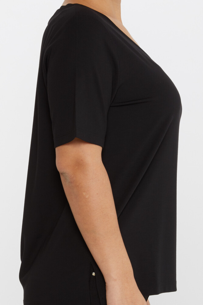 Blusa Detalle Abertura Negra - 80015 | KAZEE (Juego de 3 tallas L-XL-2XL) - 4