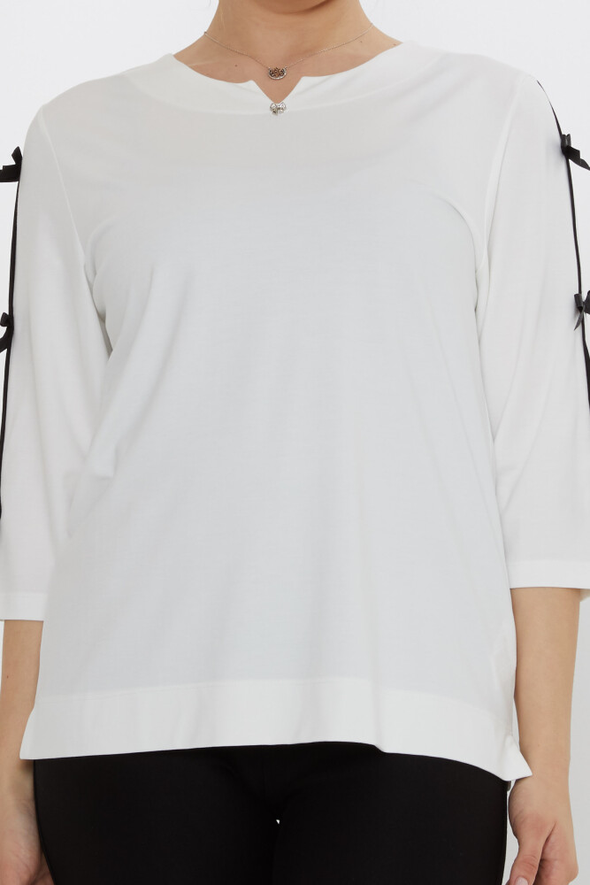 Blusa Detalle Lazo Mangas Crudo - 80051 | KAZEE (Juego de 3 L-XL-2XL) - 3