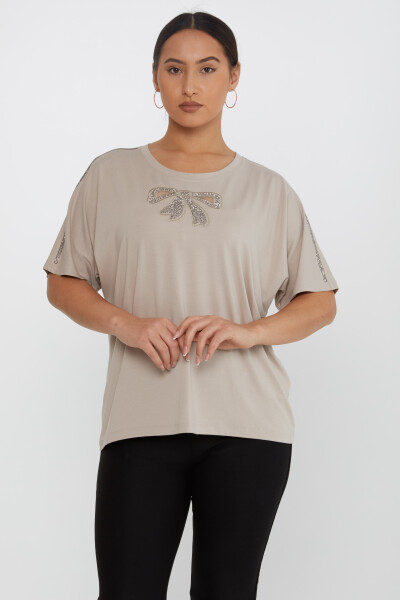 Blusa Detalle Lazo Visón - 79892 | KAZEE (Juego de 4 tallas L-XL-2XL-3XL) 