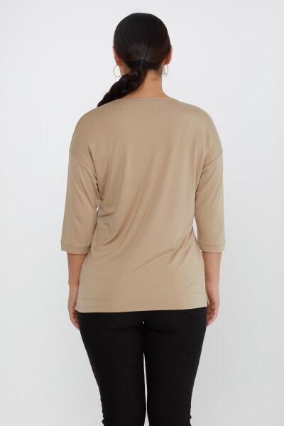Blusa Escote V Beige - 80029 | KAZEE (Juego de 3 tallas L-XL-2XL) - 5