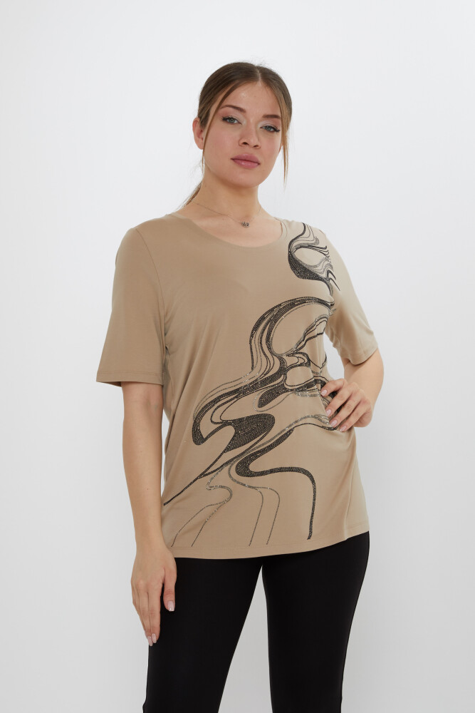 Blusa Estampada Piedra Beige - 80078 | KAZEE (Juego de 3 L-XL-2XL) - 2