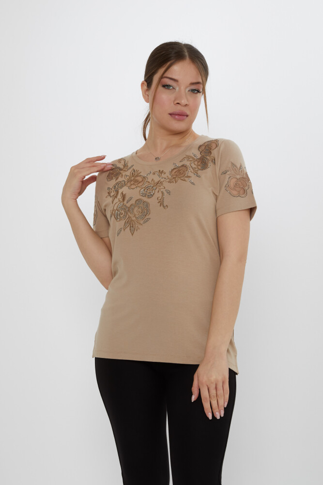 Blusa Estampada Rosa Beige - 80125 | KAZEE (Juego de 3 M-L-XL) - 2